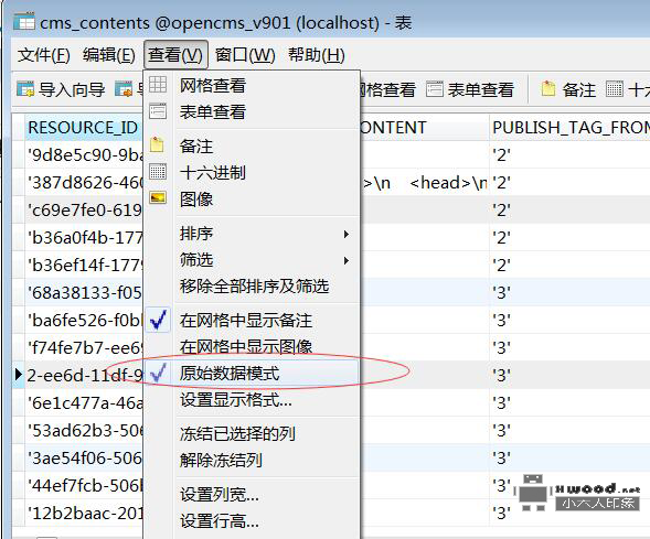 通过Navicat显示mysql数据库二进制大字段(BLOB)文本内容