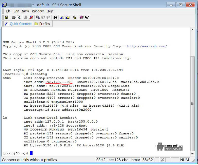虚拟机Vmware下CentOS6.5配置Bridged桥接方式上网及远程登录