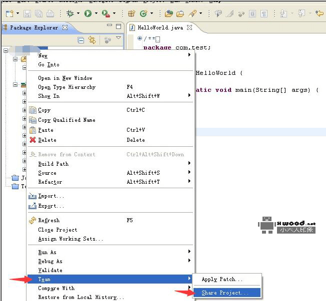 如何通过eclipse在GitHub上分享项目,并进行Team版本同步开发？