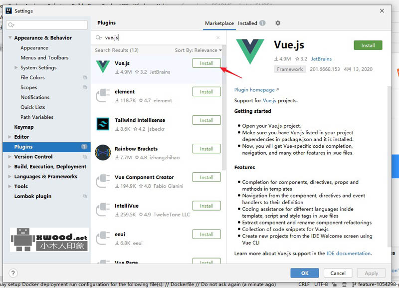 idea安装Vue.js插件运行配置vue项目调试